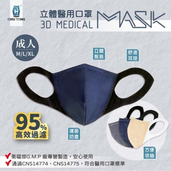 【920102】醫療級立體口罩 成人口罩 台灣製造 符合國家標準 立體口罩